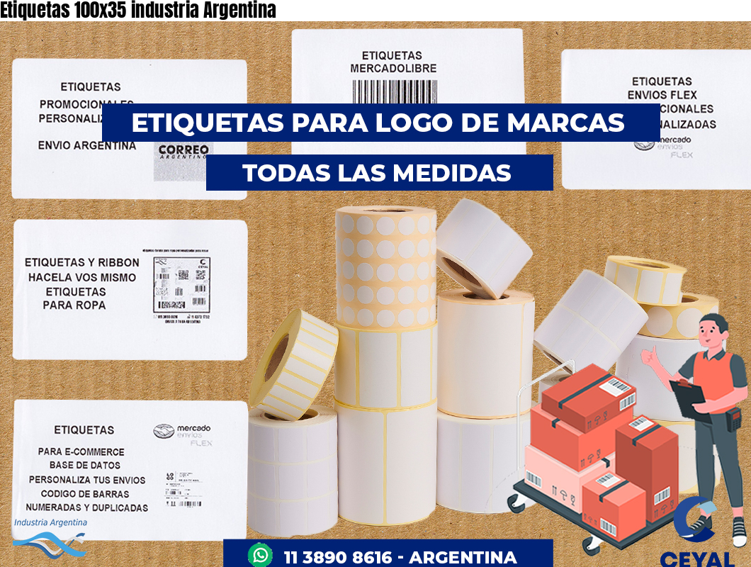 Etiquetas 100x35 industria Argentina
