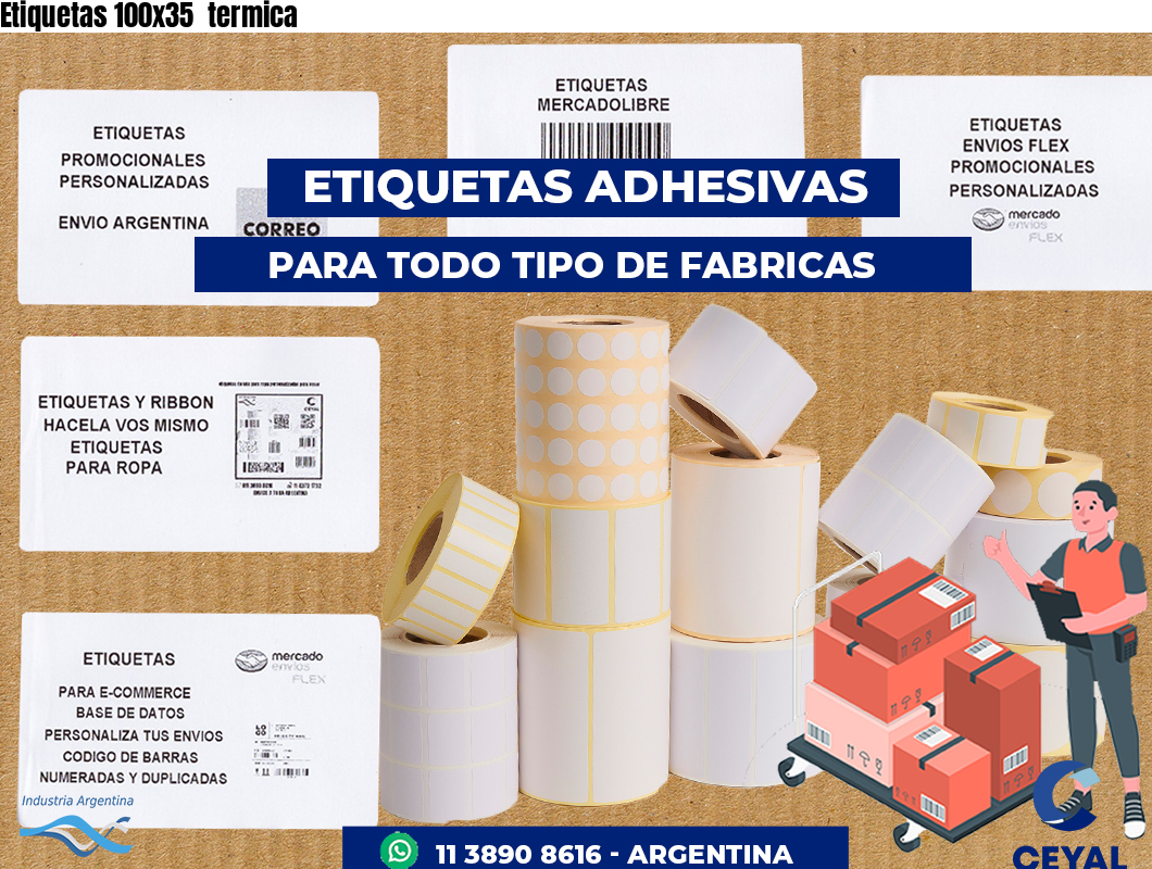 Etiquetas 100x35 termica