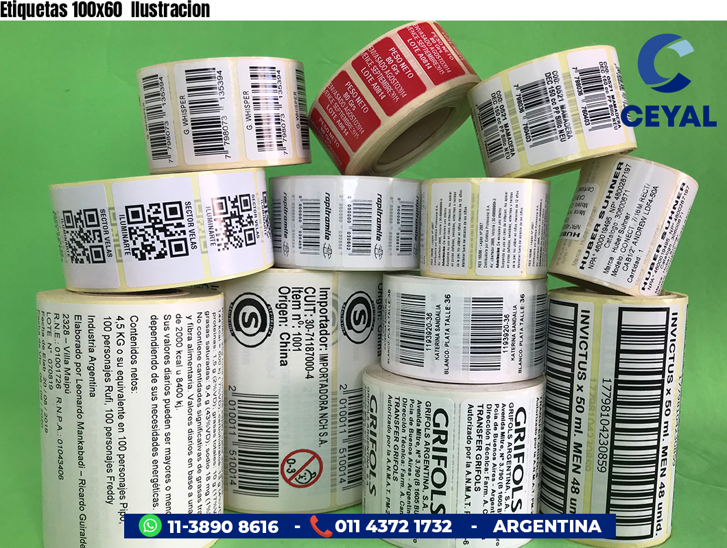Etiquetas 100x60  Ilustracion