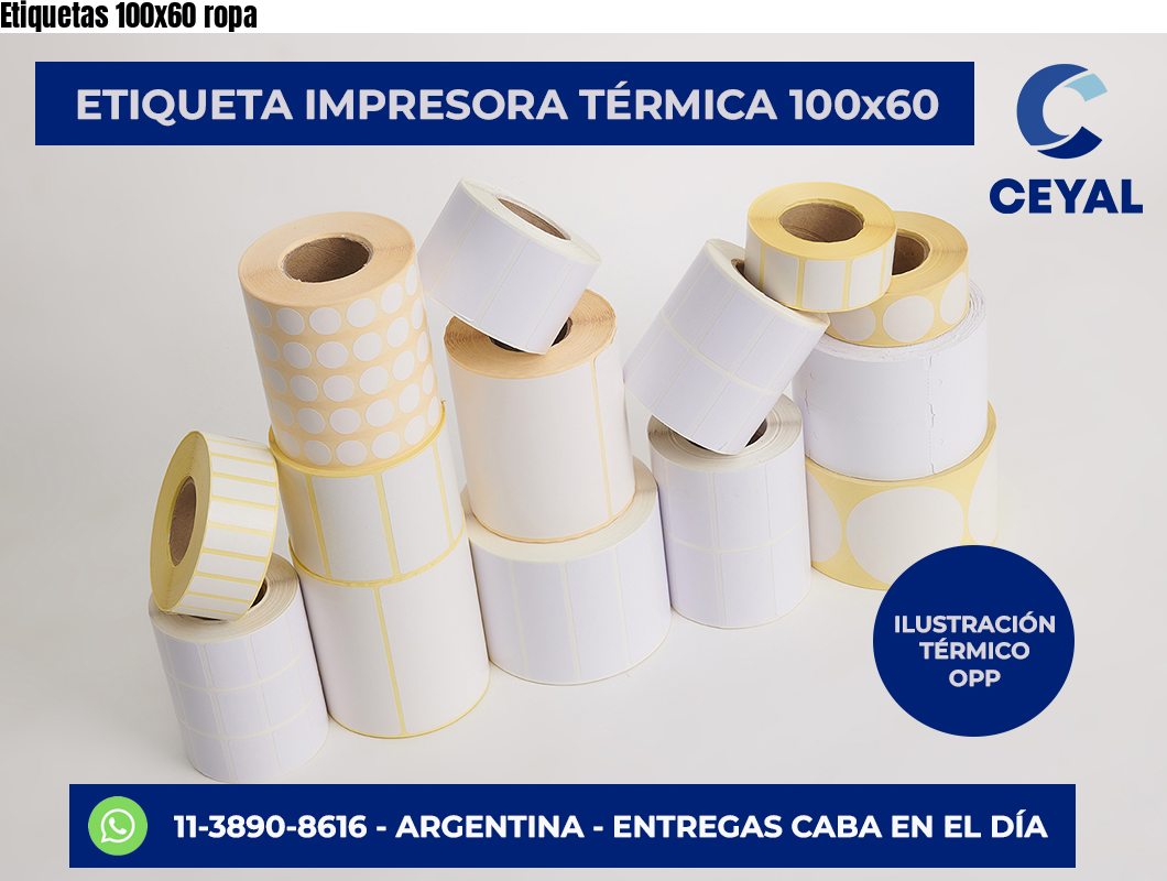Etiquetas 100×60 ropa