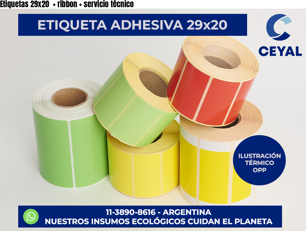 Etiquetas 29×20    ribbon   servicio técnico