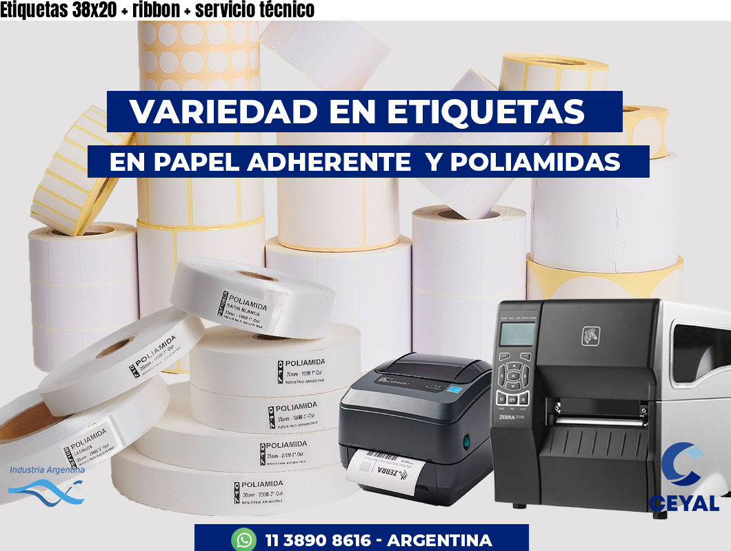 Etiquetas 38x20   ribbon   servicio técnico