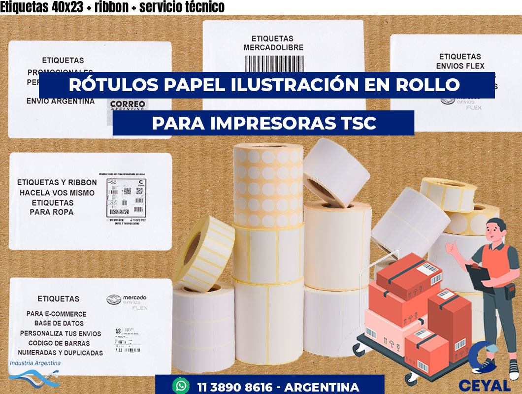 Etiquetas 40x23   ribbon   servicio técnico