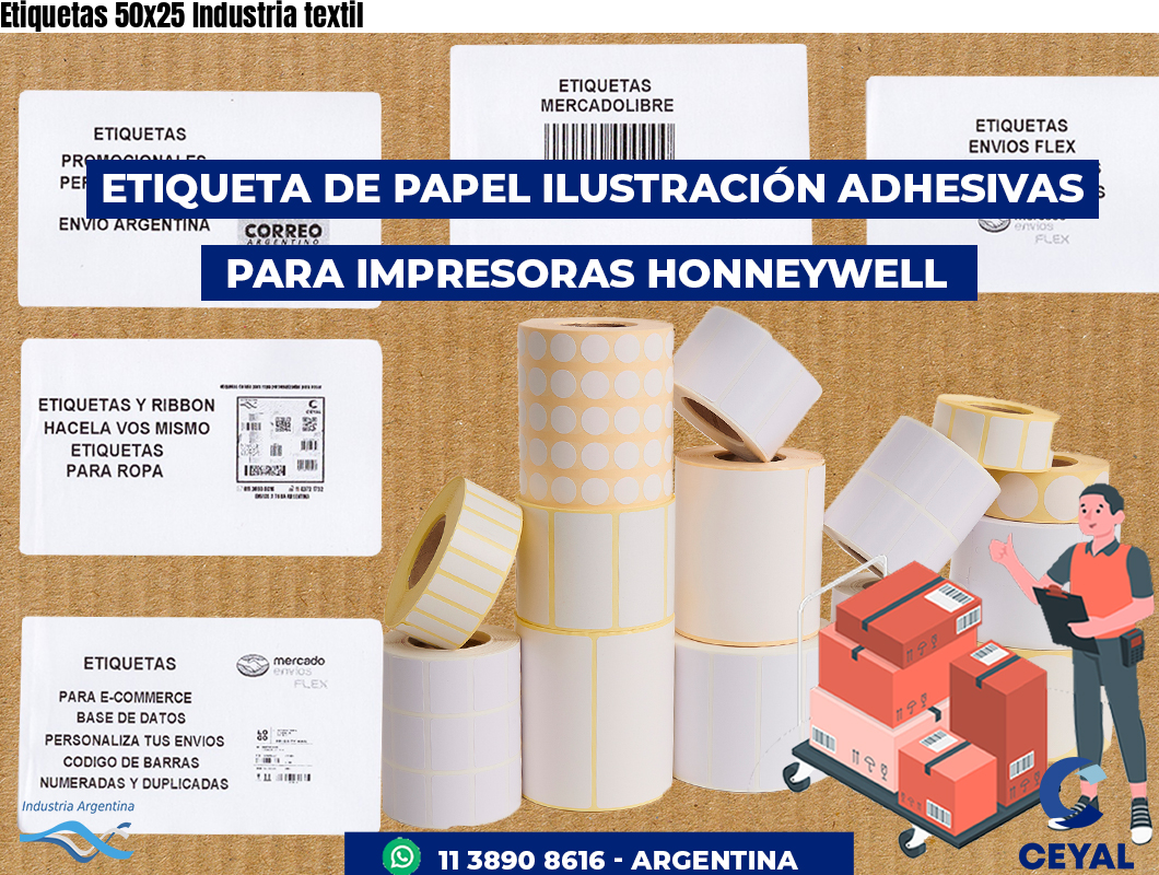 Etiquetas 50x25 Industria textil