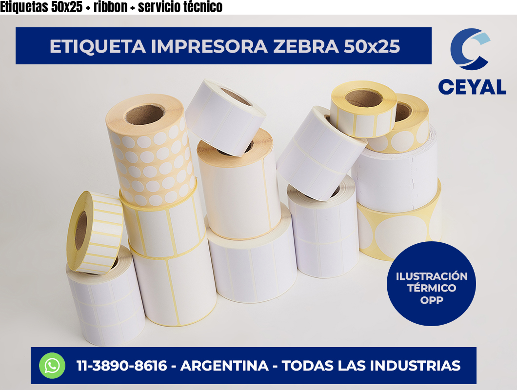 Etiquetas 50×25   ribbon   servicio técnico
