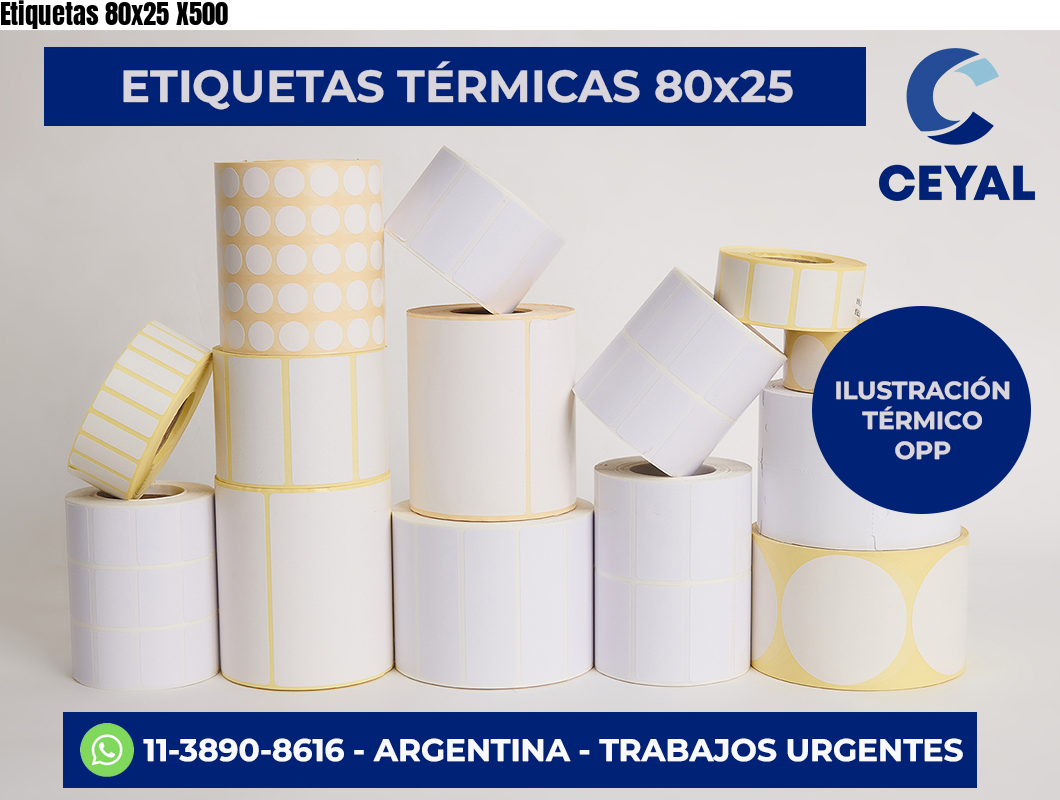 Etiquetas 80x25 X500
