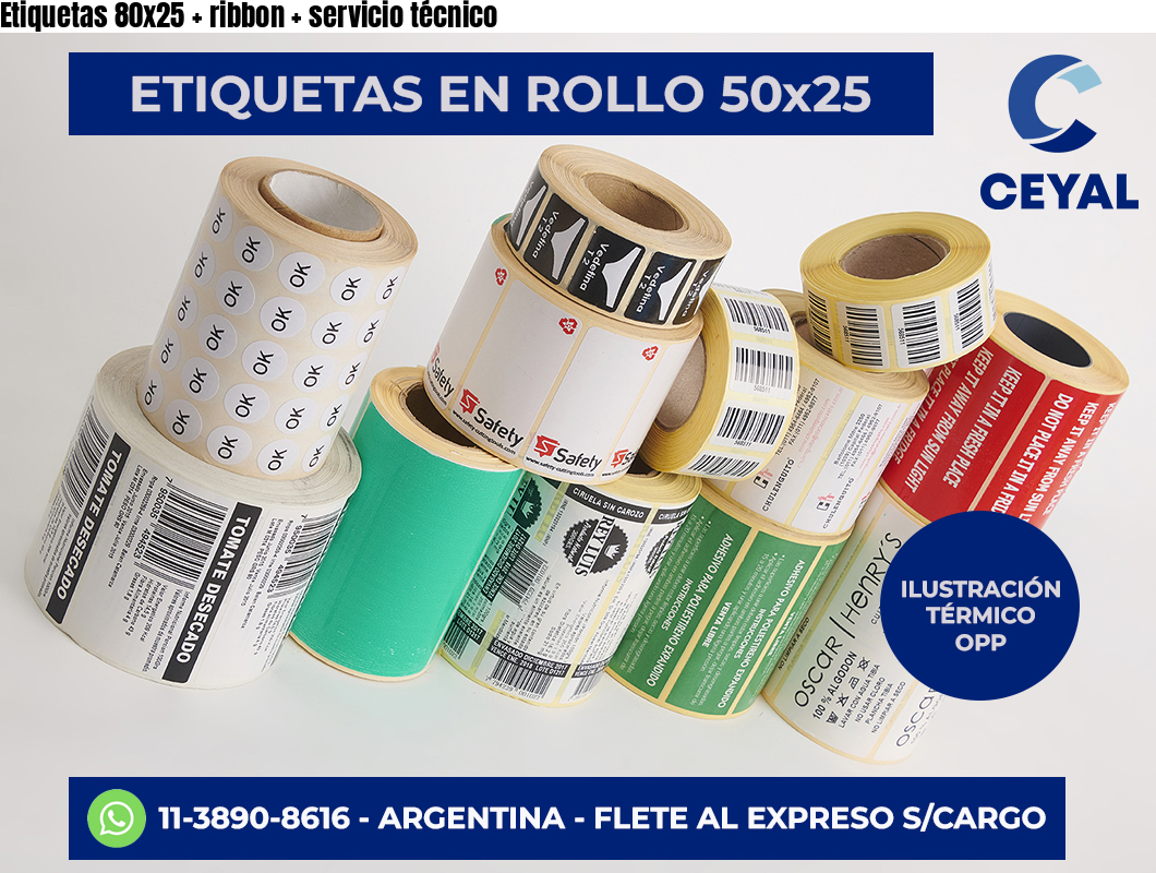 Etiquetas 80×25   ribbon   servicio técnico