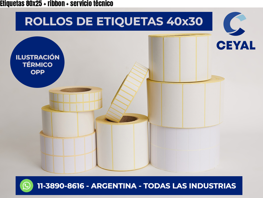 Etiquetas 80x25   ribbon   servicio técnico