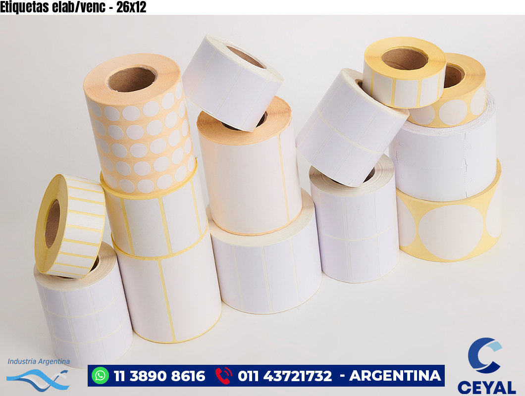 Etiquetas elab/venc - 26x12