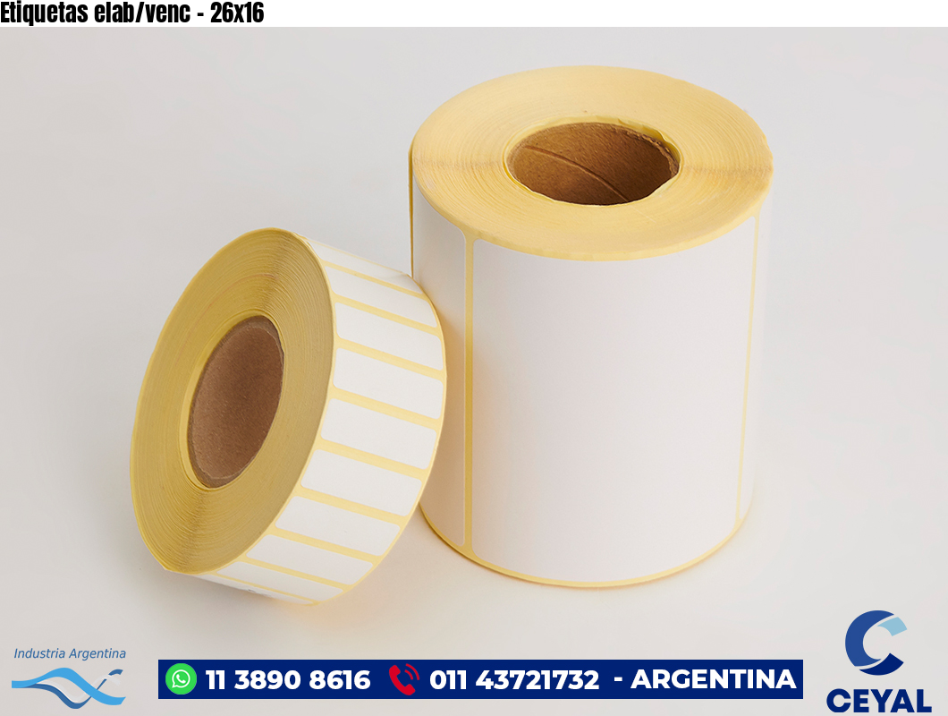 Etiquetas elab/venc - 26x16