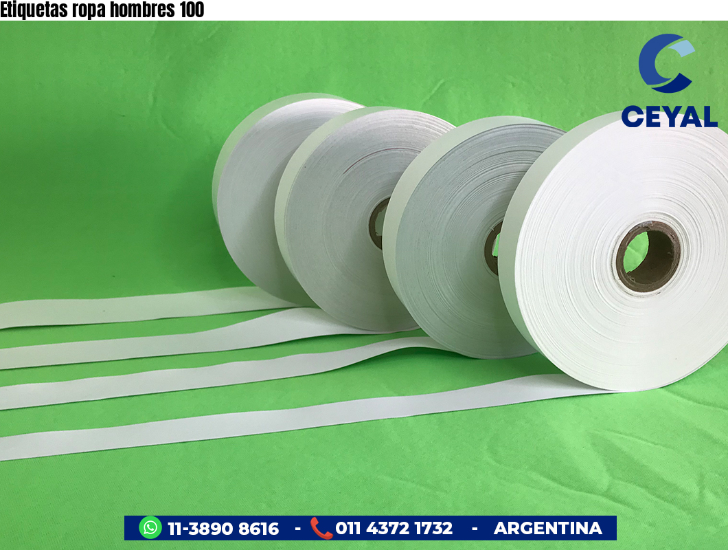 Etiquetas ropa hombres 100
