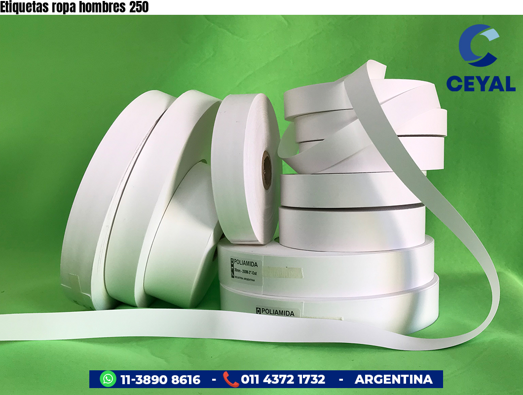 Etiquetas ropa hombres 250