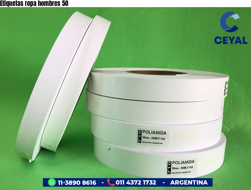 Etiquetas ropa hombres 50