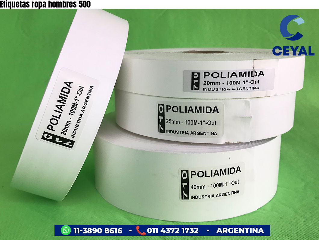 Etiquetas ropa hombres 500