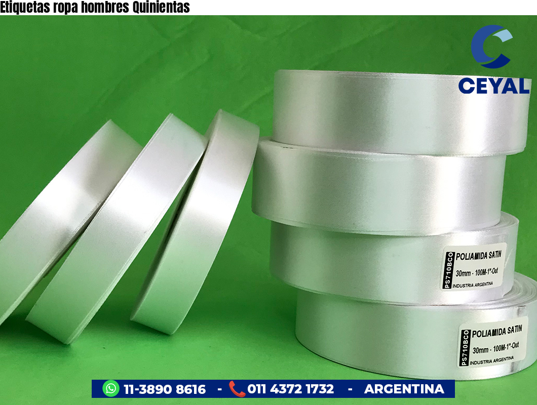 Etiquetas ropa hombres Quinientas