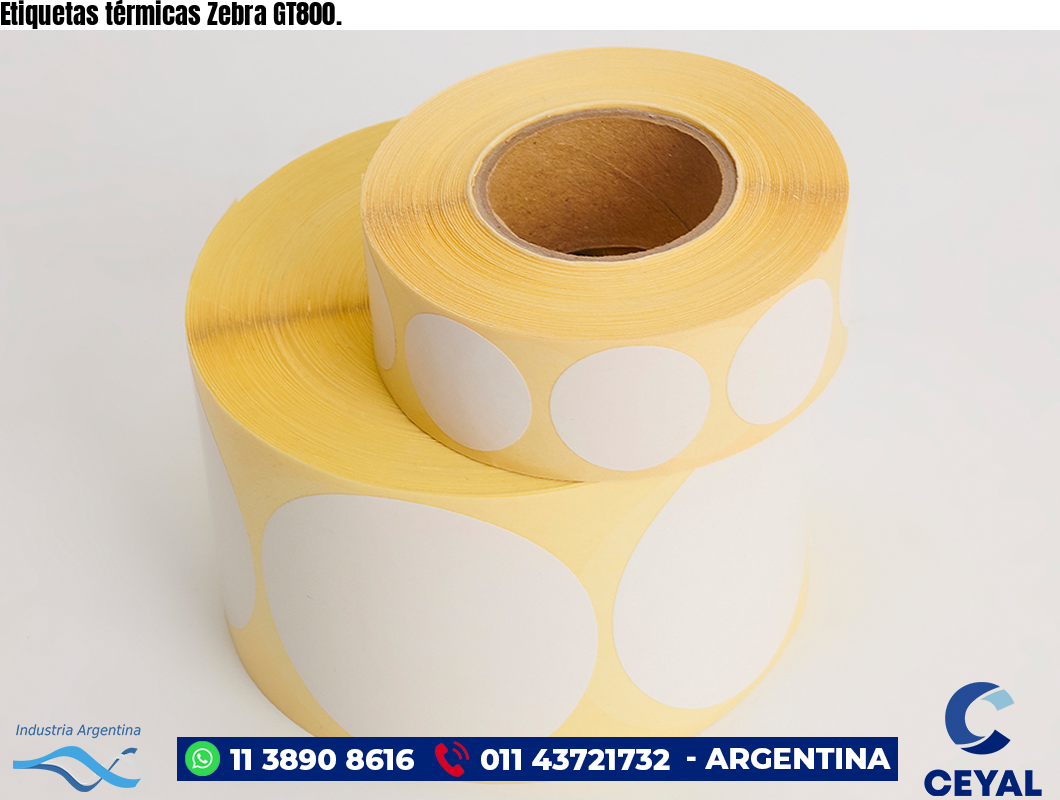 Etiquetas térmicas Zebra GT800.