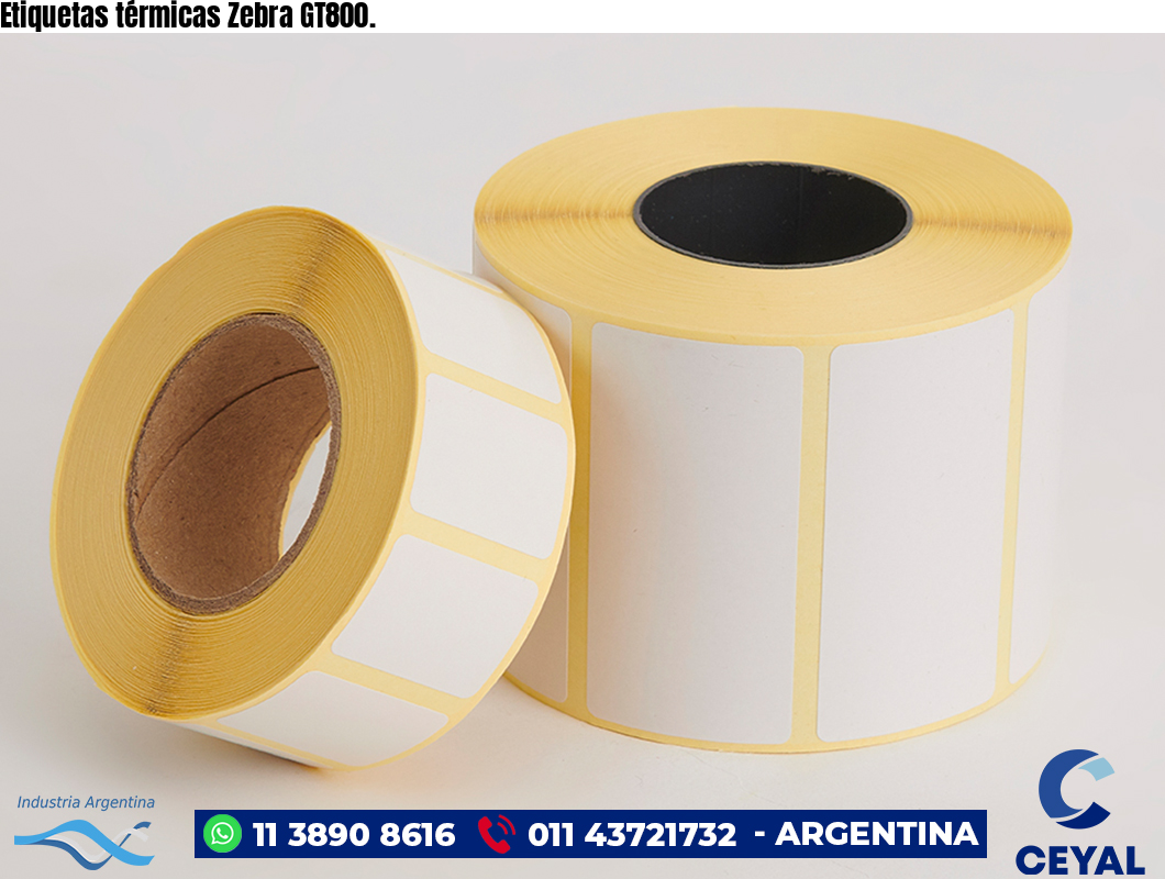 Etiquetas térmicas Zebra GT800.