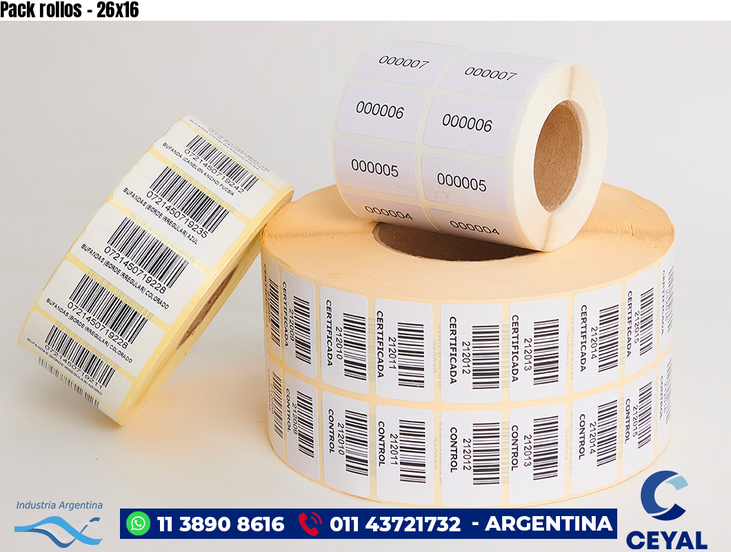 Pack rollos - 26x16