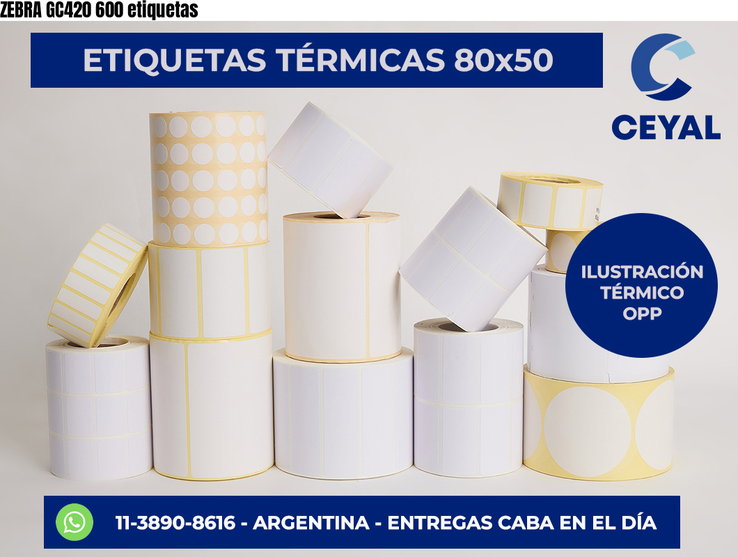 ZEBRA GC420 600 etiquetas