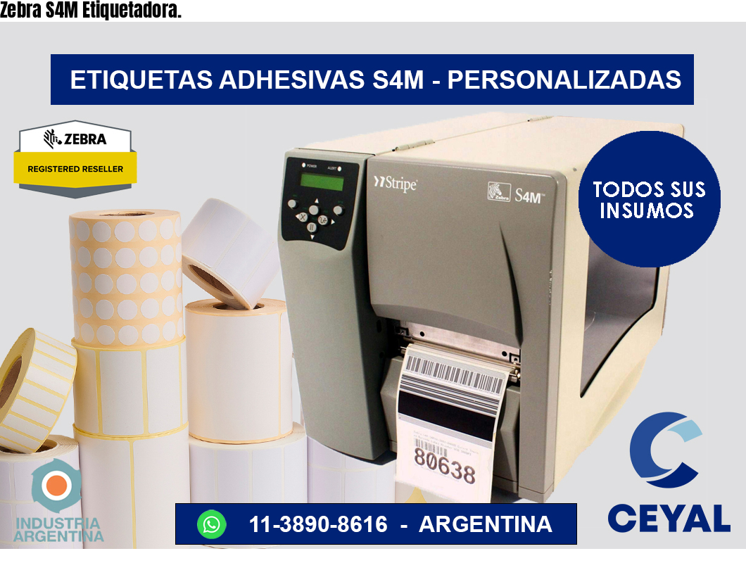 Zebra S4M Etiquetadora.