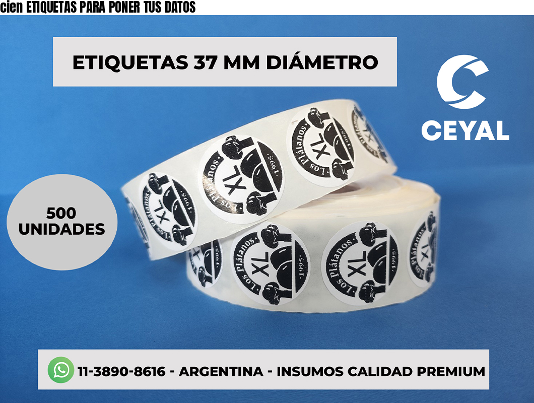 cien ETIQUETAS PARA PONER TUS DATOS