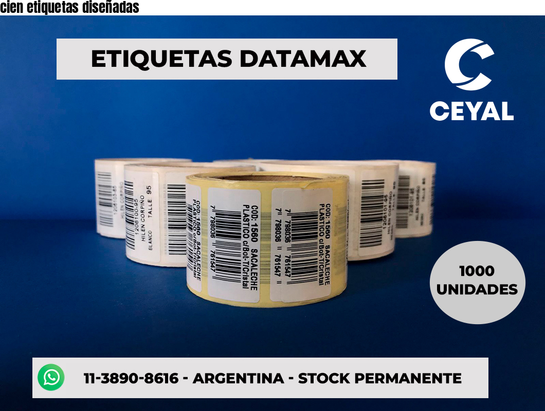 cien etiquetas diseñadas