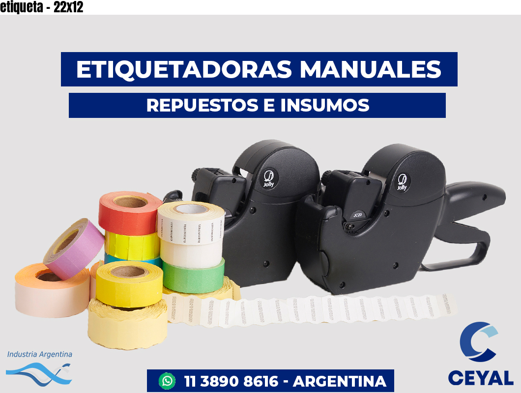 etiqueta - 22x12