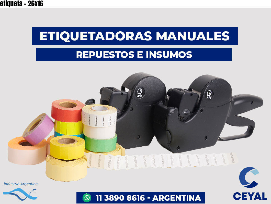 etiqueta - 26x16