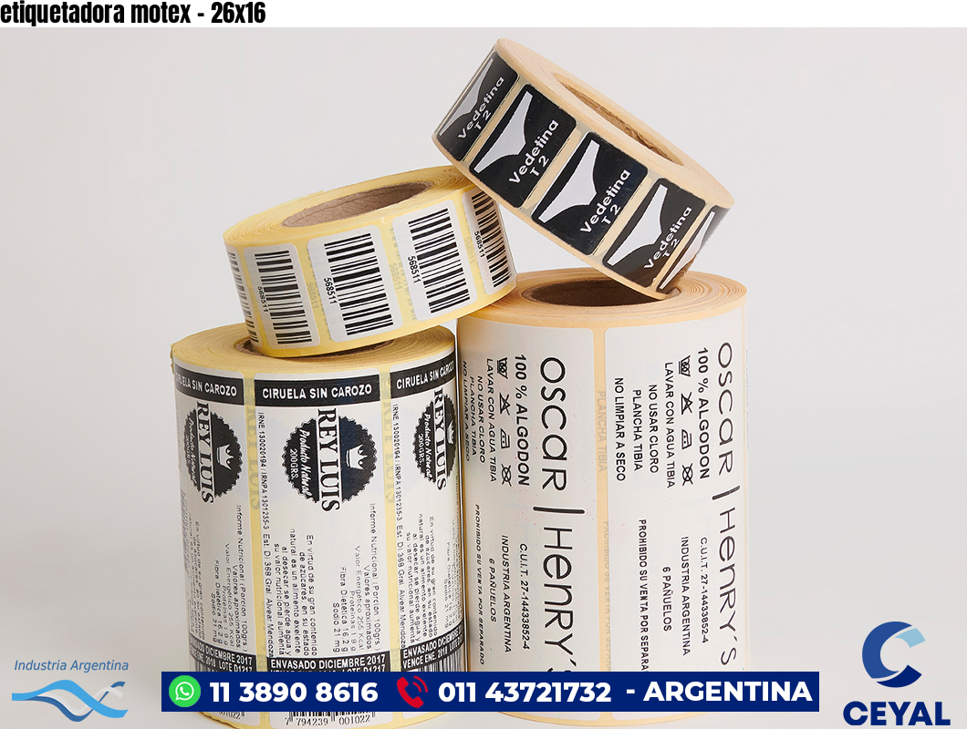 etiquetadora motex - 26x16
