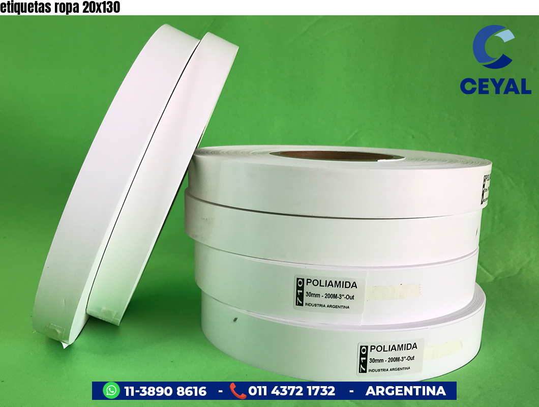 etiquetas ropa 20x130