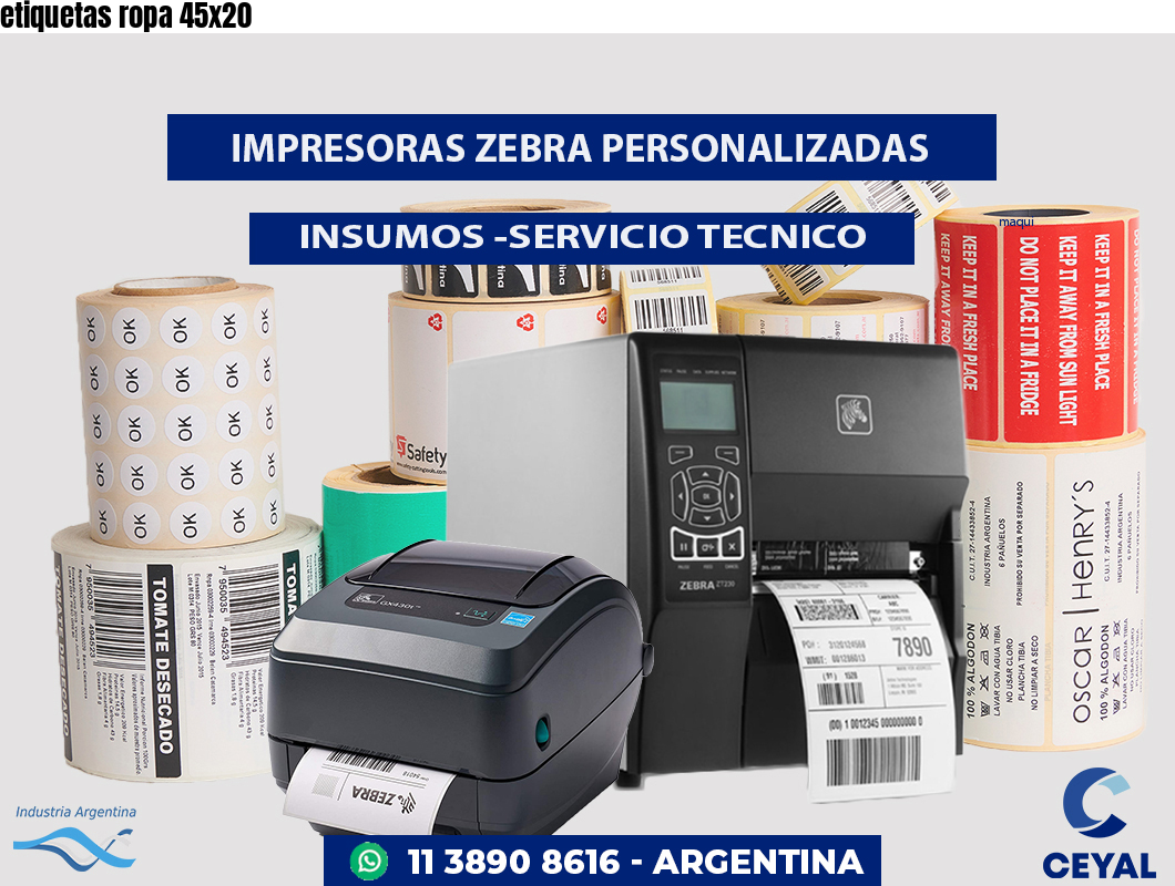 etiquetas ropa 45x20