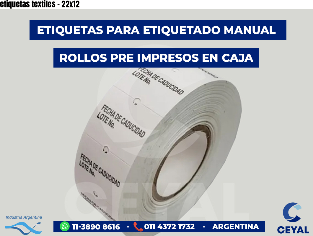 etiquetas textiles - 22x12