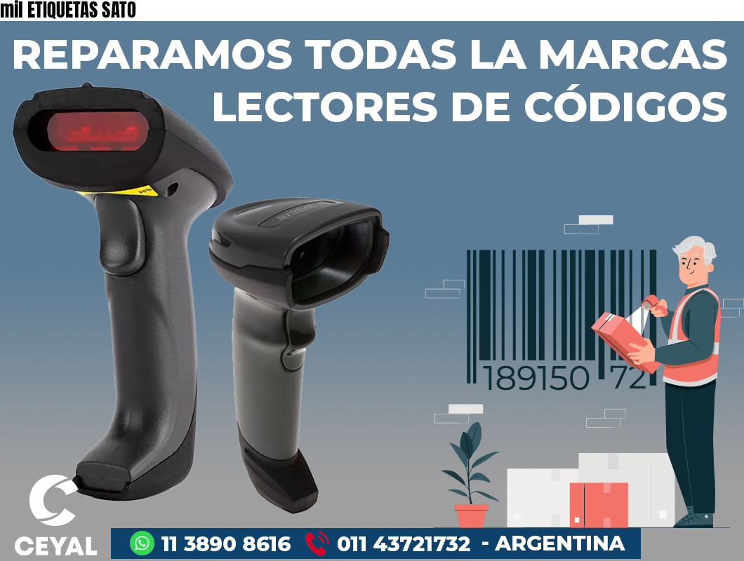 mil ETIQUETAS SATO