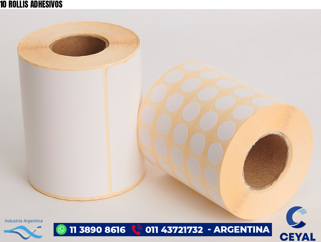 10 ROLLIS ADHESIVOS