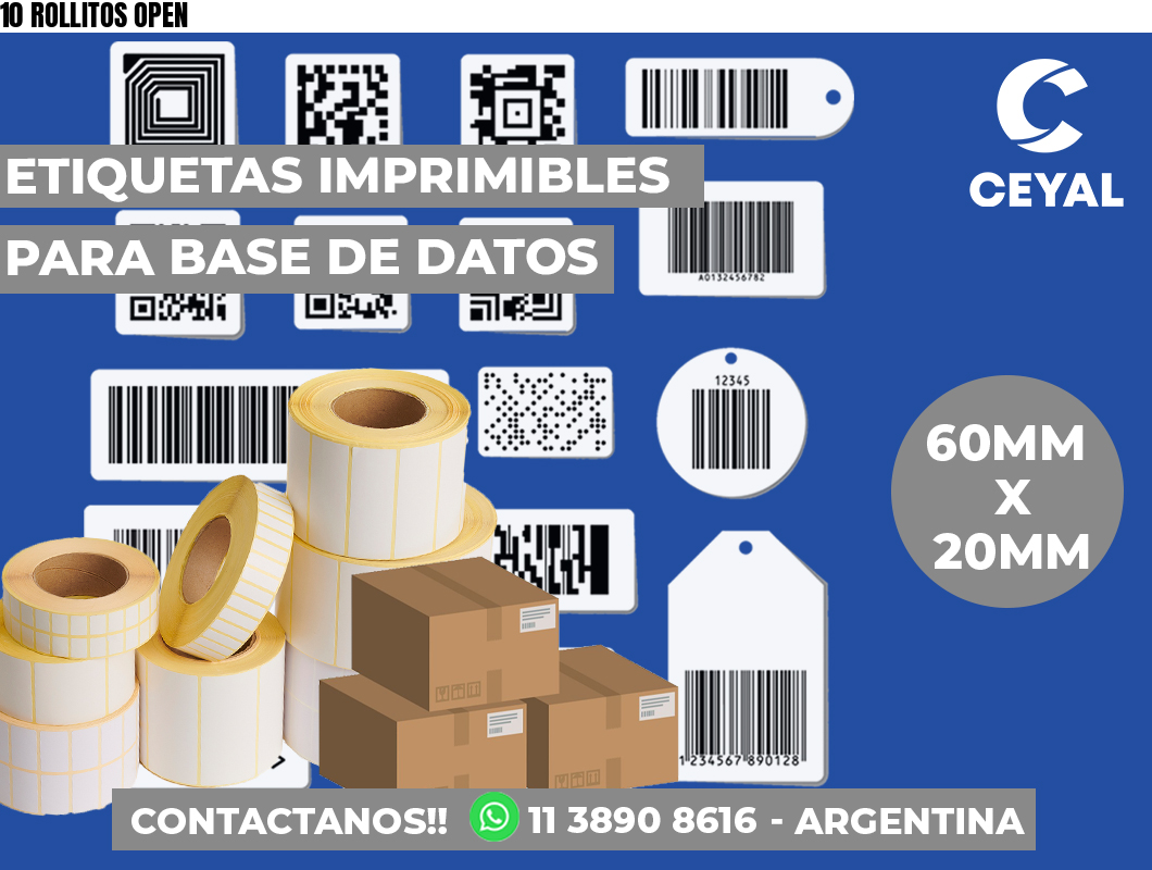 10 ROLLITOS OPEN