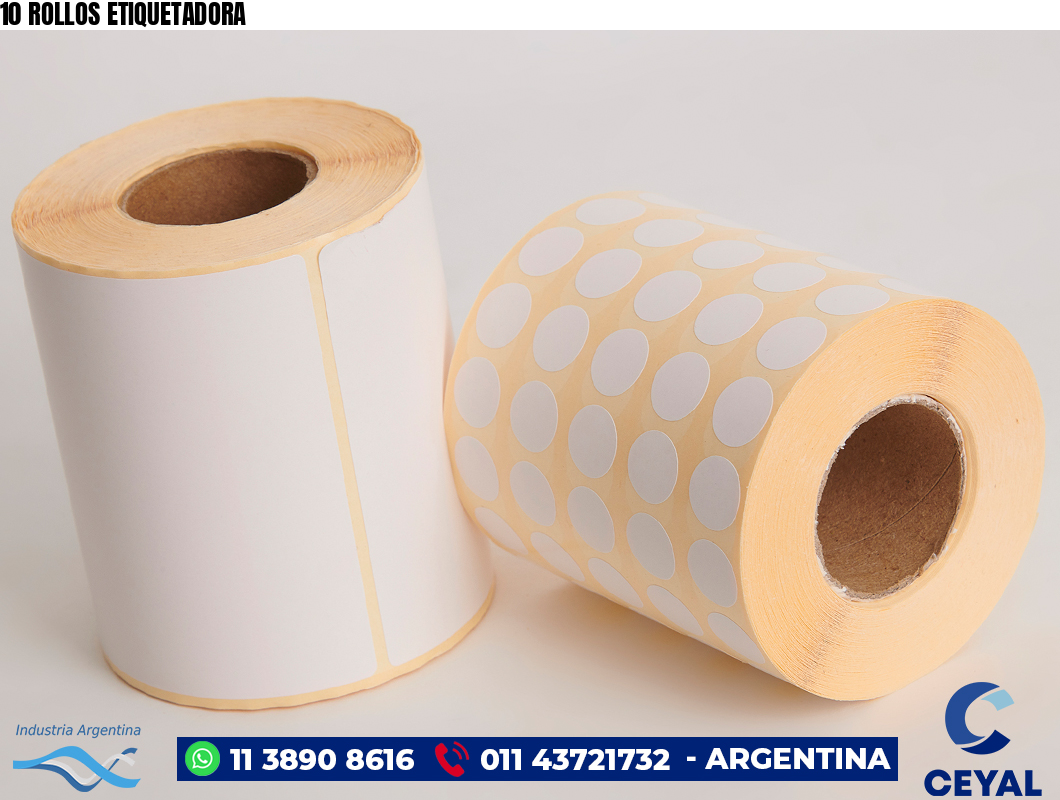 10 ROLLOS ETIQUETADORA