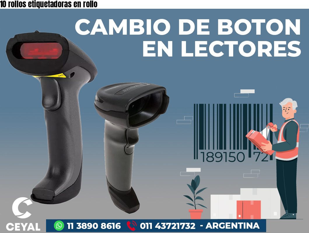10 rollos etiquetadoras en rollo