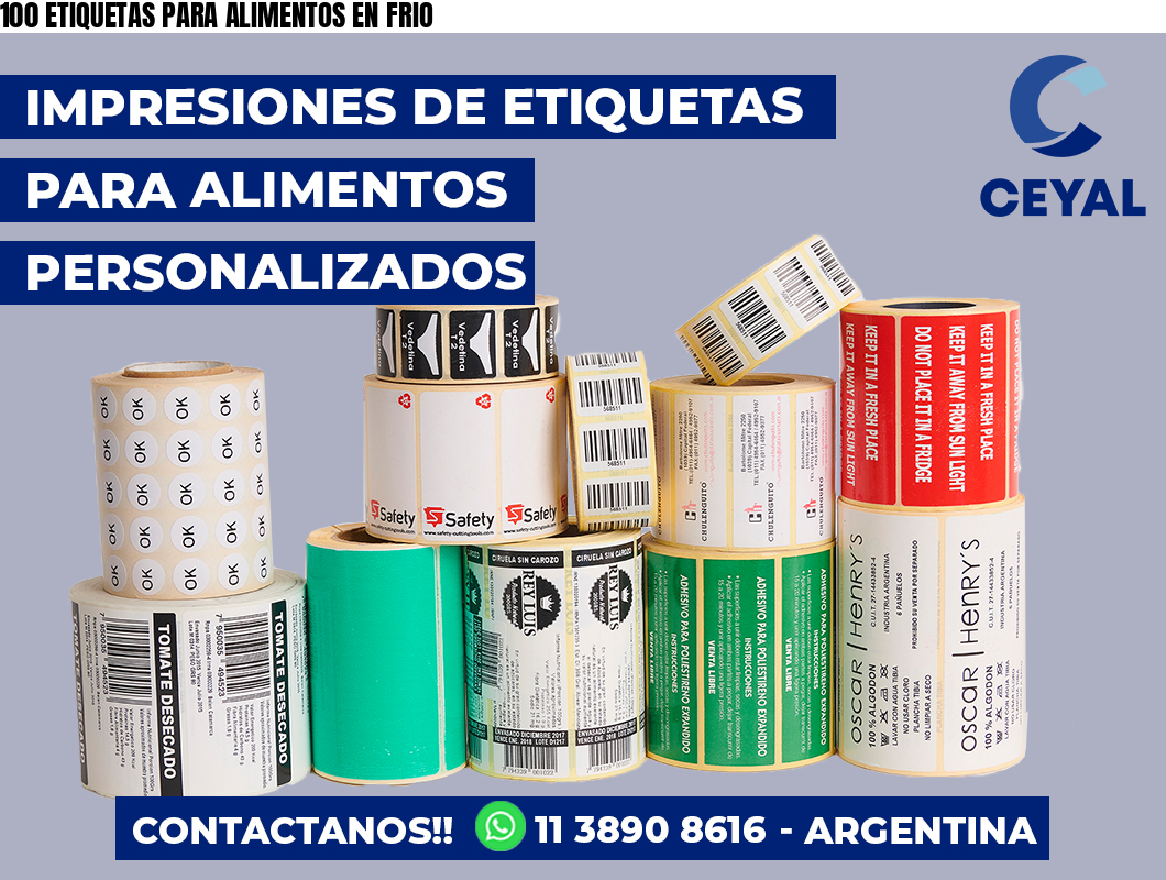 100 ETIQUETAS PARA ALIMENTOS EN FRIO