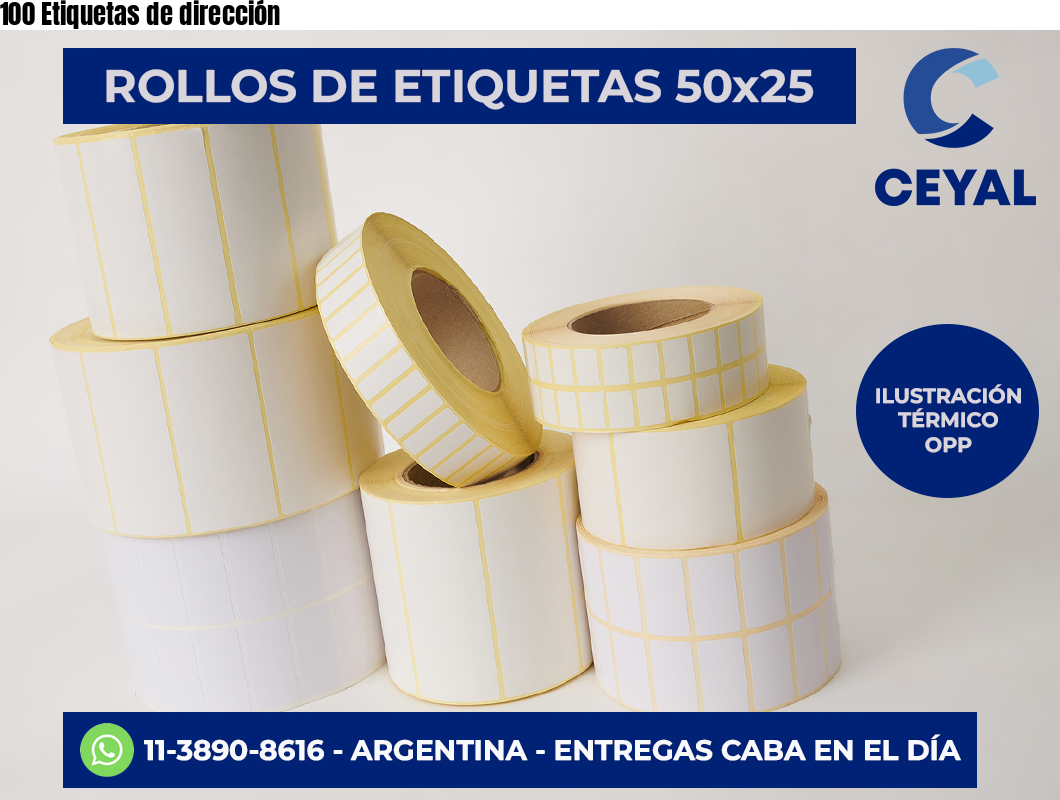 100 Etiquetas de dirección