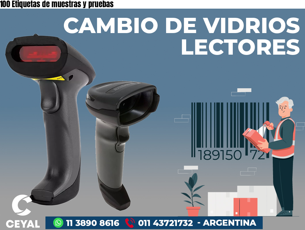 100 Etiquetas de muestras y pruebas
