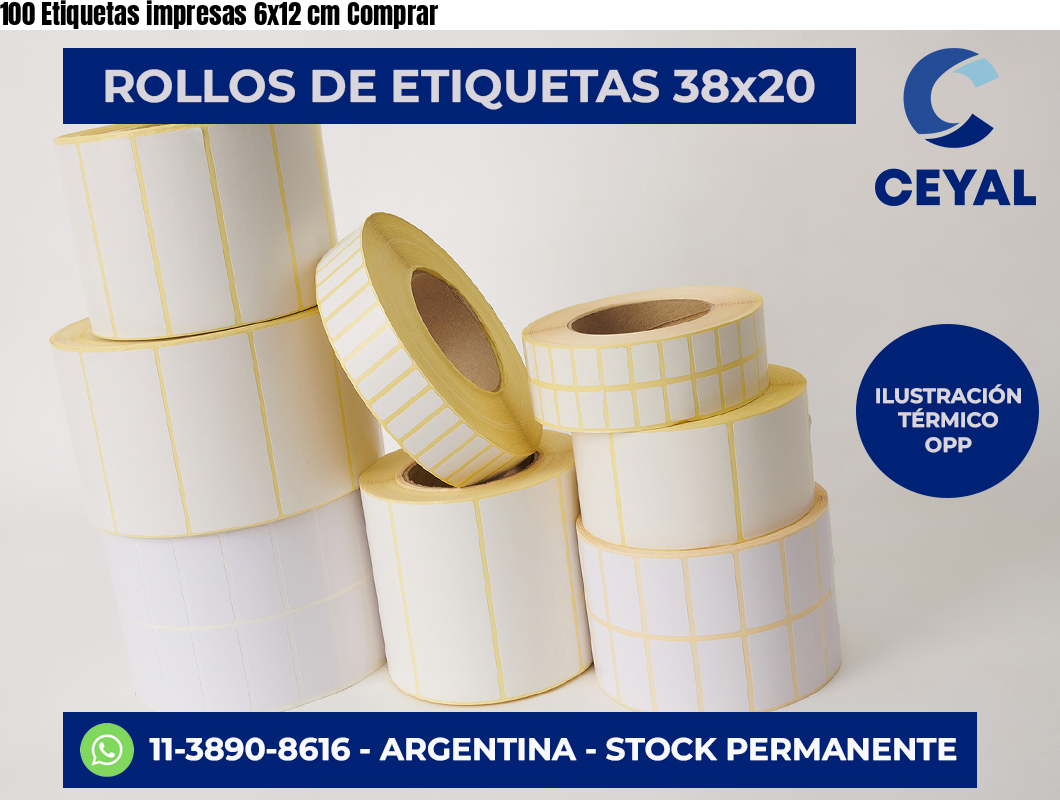 100 Etiquetas impresas 6×12 cm Comprar