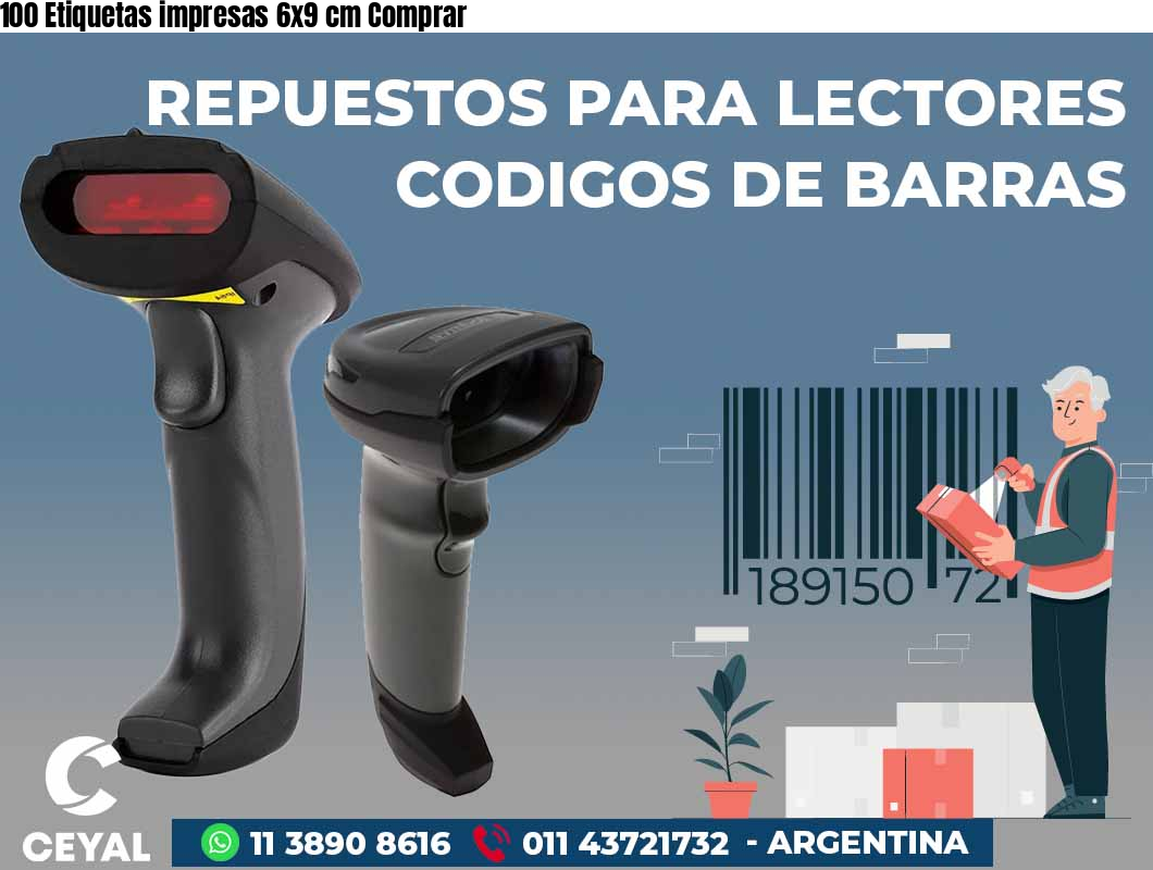 100 Etiquetas impresas 6x9 cm Comprar