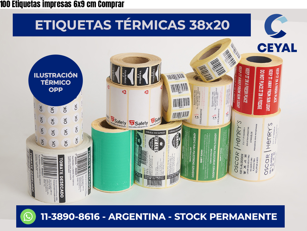 100 Etiquetas impresas 6×9 cm Comprar