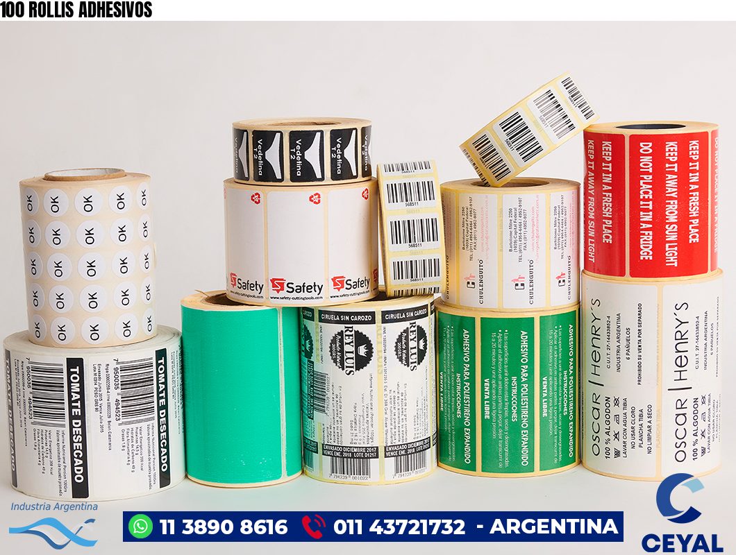 100 ROLLIS ADHESIVOS