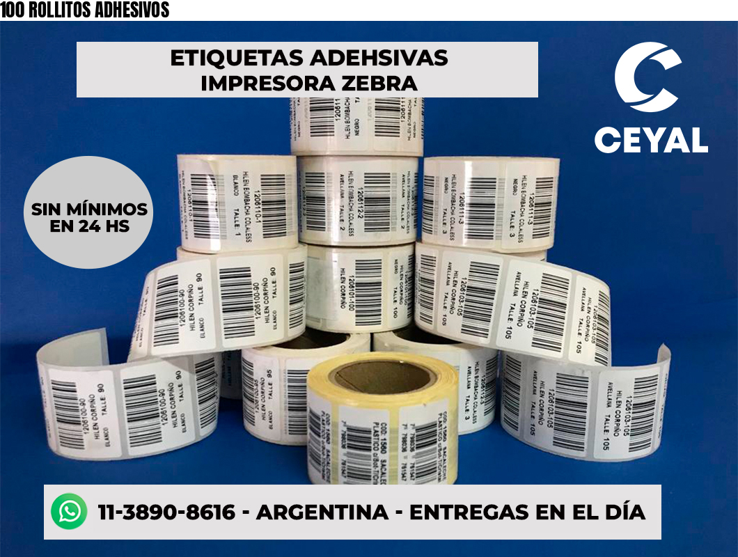 100 ROLLITOS ADHESIVOS