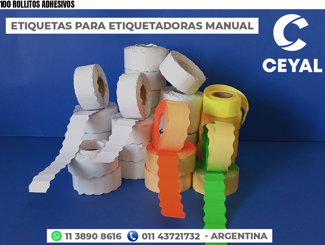 100 ROLLITOS ADHESIVOS