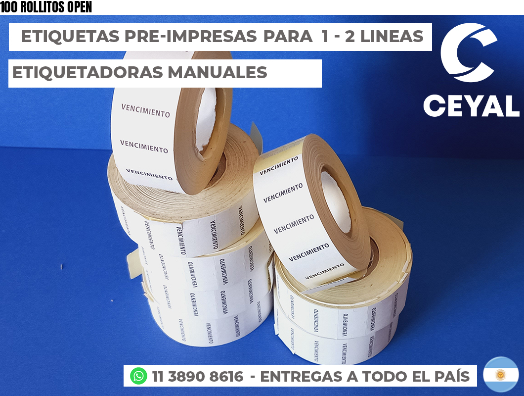100 ROLLITOS OPEN