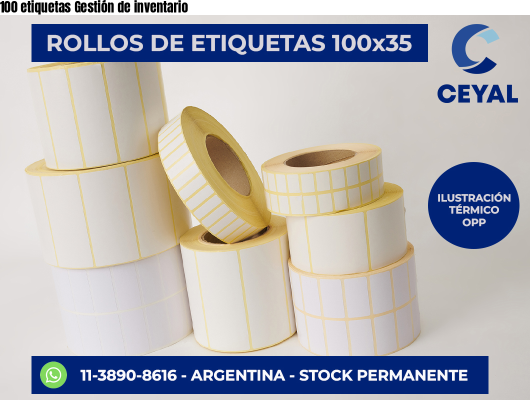 100 etiquetas Gestión de inventario