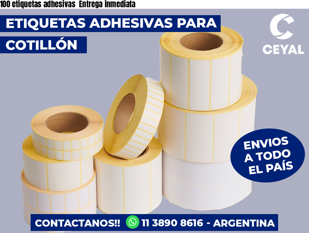 100 etiquetas adhesivas Entrega inmediata
