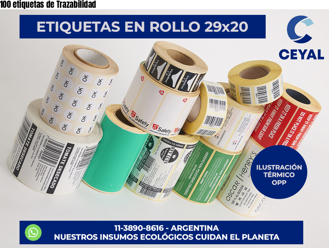100 etiquetas de Trazabilidad